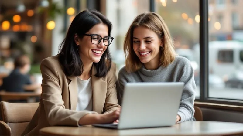 Berufstaetige in Wiesbaden tauschen sich ueber Weiterbildungsmoeglichkeiten aus